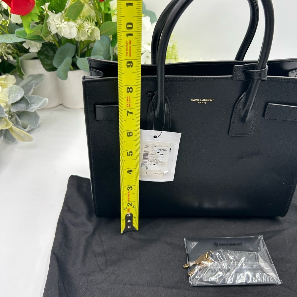 SOLD!!!!  Saint Laurent SAC DE JOUR top handle, smooth leather bag made in Italy - Picture 13 of 15